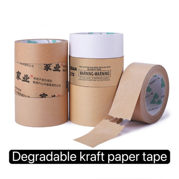 Degradable environmentally friendly kraft paper tape